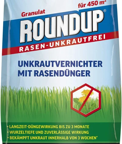 Désherbant Roundup pour pelouse avec engrais, 9 kg