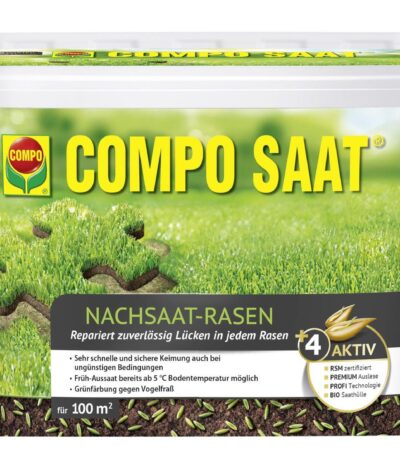 COMPO SAAT Engrais pour gazon de remplacement (seau) 2 kg pour 100 m²